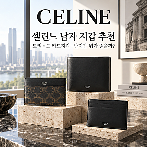 셀린느 남자 지갑 추천 가격대 비교, 트리옹프 카드지갑 반지갑 뭐가 좋을까?