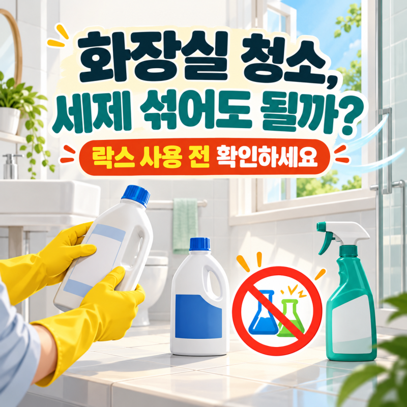 화장실 청소할 때 세제 섞어도 될까? 락스 사용 전 확인할 것
