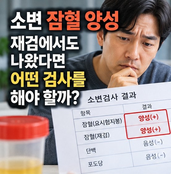 소변 잠혈 양성, 재검에서도 나오면 어떤 검사?현미경·초음파·방광경 순서