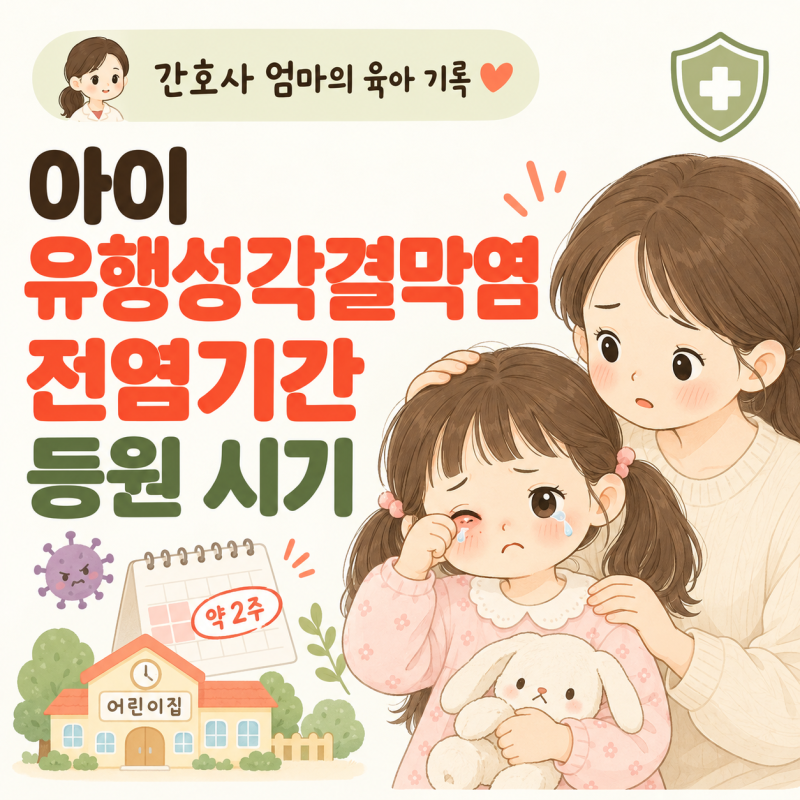 아이 유행성각결막염｜전염기간과 어린이집 등원 시기
