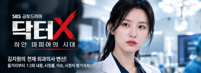 닥터X 줄거리·등장인물 총정리｜김지원 드라마 1·2회 내용과 시청률