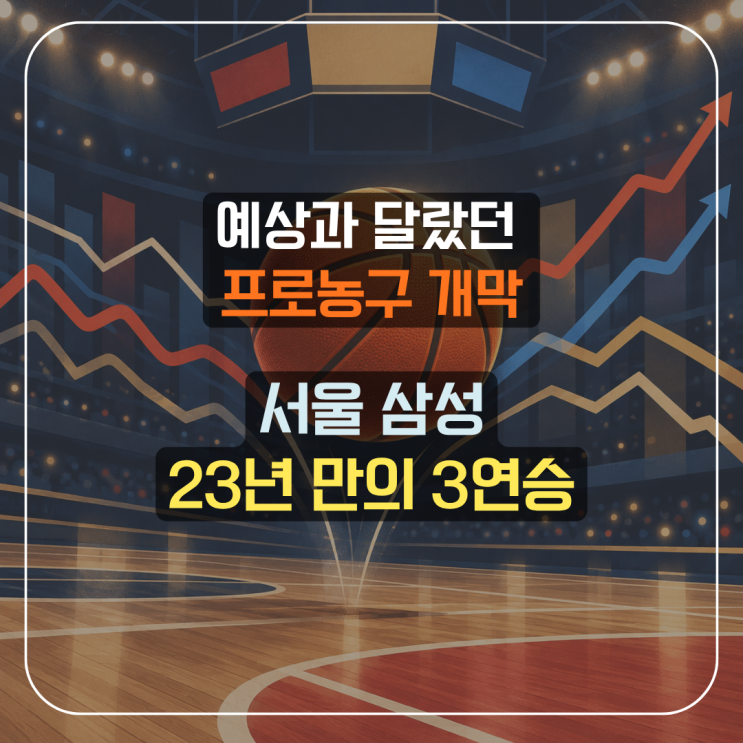 2026-2027 KBL 개막 결과 총정리｜서울 삼성 23년 만의 3연승, 초반 순위....