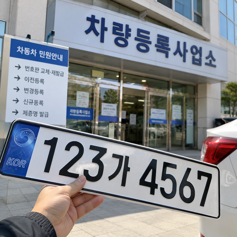자동차 번호판 교체방법 교체비용, 어디서 하는지 장소 서류 대행 위임장 총정리