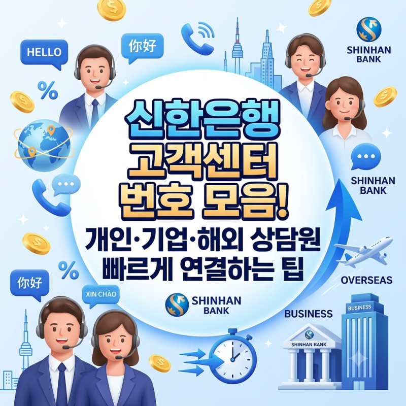 신한은행 고객센터 번호 모음! 개인·기업·해외 상담원 빠르게 연결하는 팁