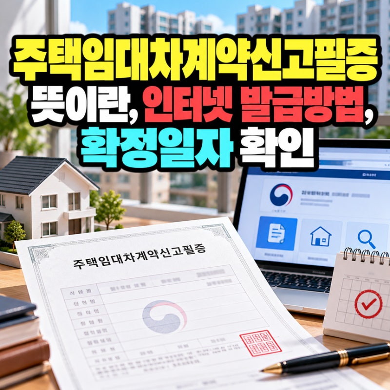 주택임대차계약신고필증 뜻이란, 인터넷 발급방법, 확정일자 확인까지