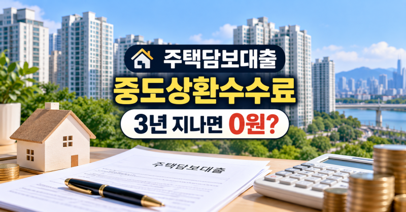 주택담보대출 중도상환수수료 면제 조건｜3년 기준·계산방법