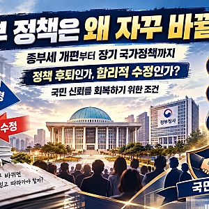 정부 정책은 왜 자꾸 바뀔까? 종부세 개편 번복부터 정책 불신까지, 국민이 혼란스러운 이유