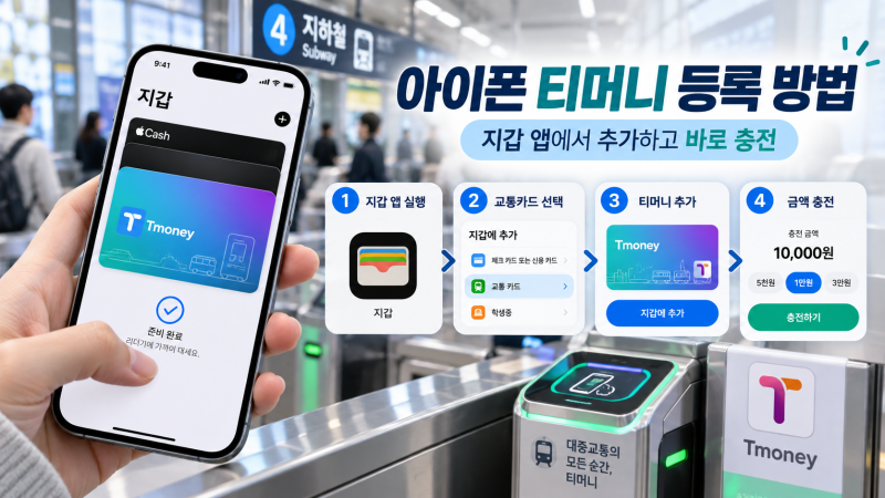아이폰 교통카드 없을 때 이렇게 하세요, 티머니 등록 사용법부터 지원 카드·오류 해결까지