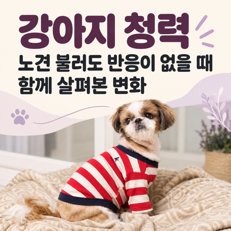 강아지 청력, 노견 불러도 반응이 없을 때 함께 살펴본 변화