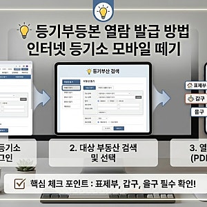 등기부등본 열람 발급 방법 인터넷 등기소 모바일 떼기