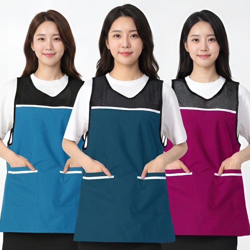 단체 요양보호사 앞치마 추천, 가볍고 시원한 생활방수 원피스형 (50장 이상 무료인쇄)