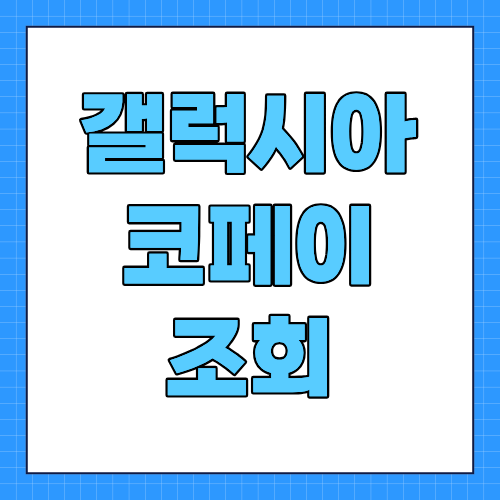 갤럭시아 ARS 코페이 결제 조회, 승인번호 8자리로 구매처 찾는 법