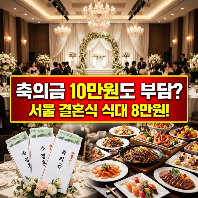 축의금 10만원도 부담? 서울 결혼식 식대 8만원 예식장 비용까지 올랐다