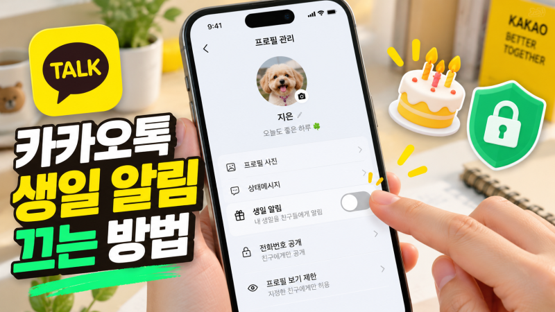 카톡 생일 안뜨게 하는 법, 내 생일 비공개 설정 정리!