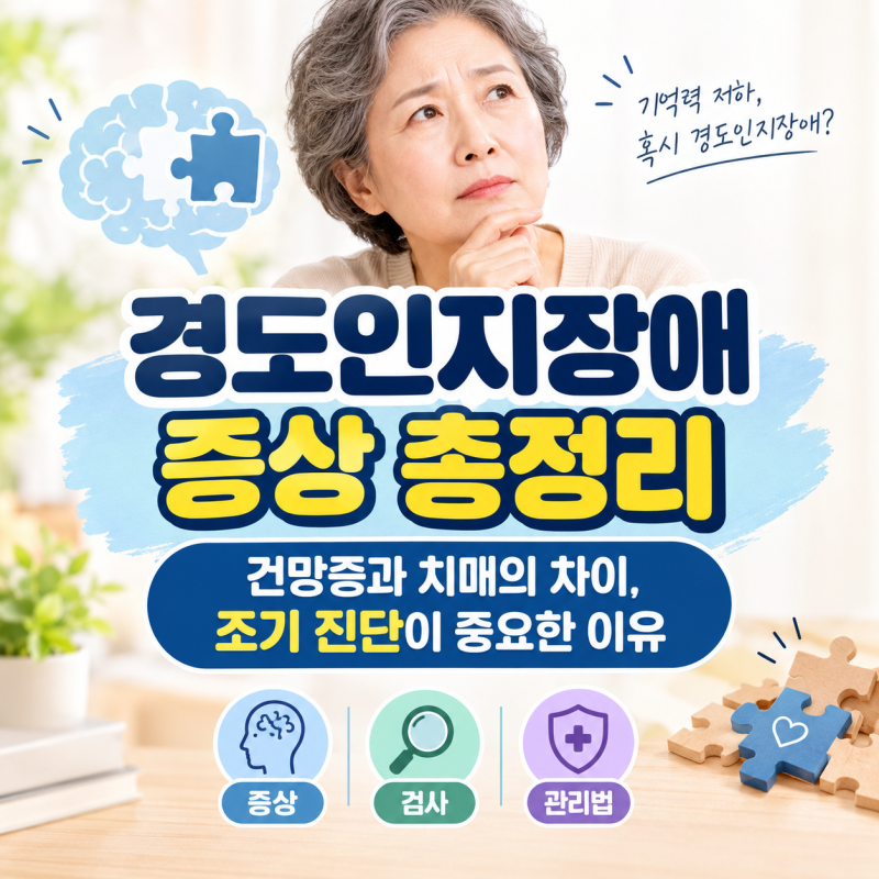 경도인지장애 증상 총정리｜건망증과 치매의 차이, 조기 진단이 중요한 이유