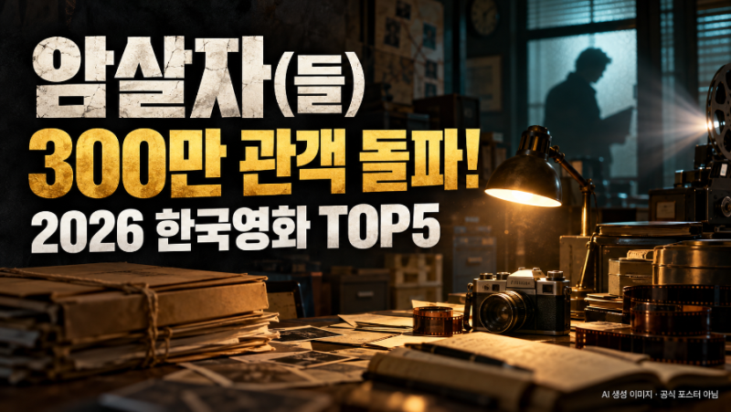 암살자(들)’ 결국 300만 돌파! 2026 한국영화 TOP5에 오른 추적극