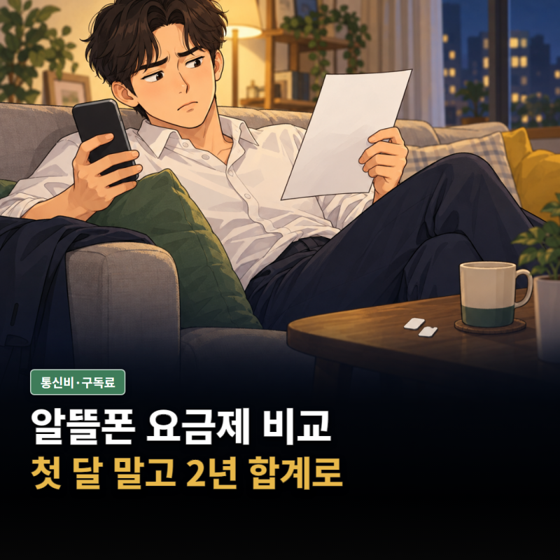 알뜰폰 요금제 비교 첫 달 요금 말고 2년 합계로 보세요
