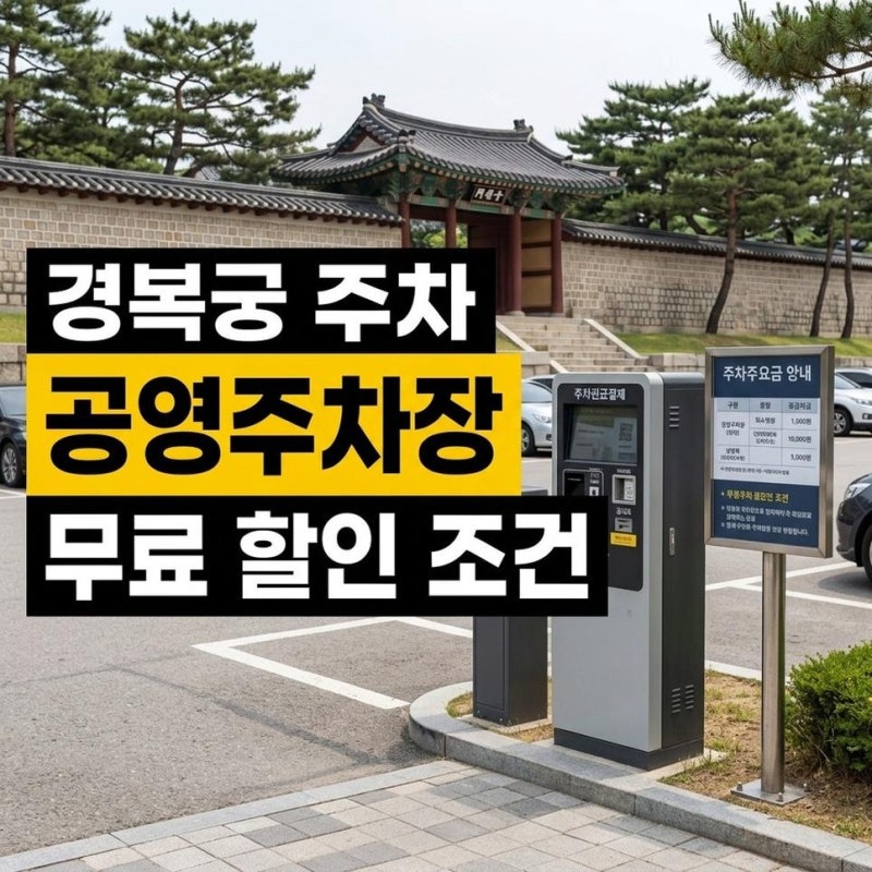 경복궁공영주차장할인 무료 주차 조건과 위치 조회하기 전 확인할 내용