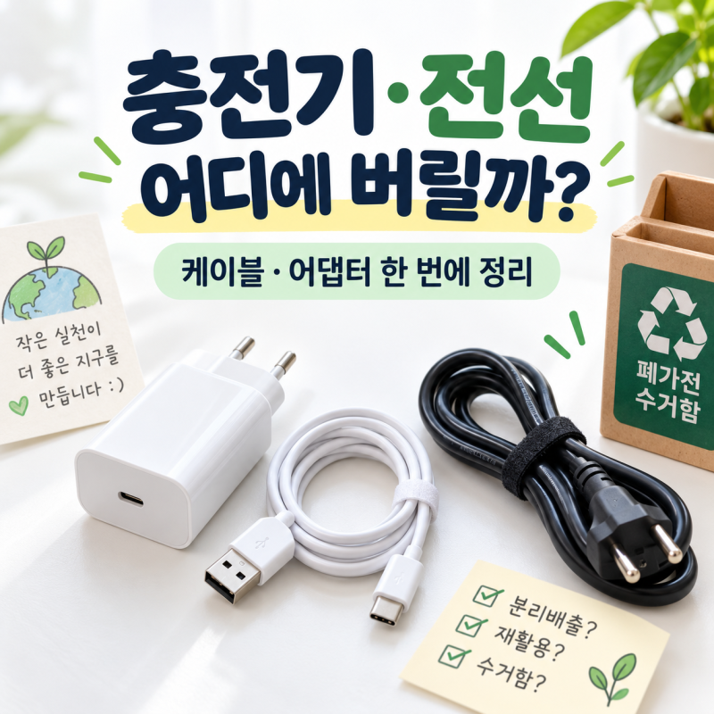 전선·충전기 버리는 방법, 케이블·어댑터까지 정리