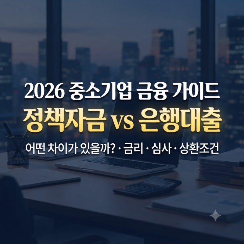 2026 중소기업 정책자금 vs 은행대출｜금리·심사·상환 조건 비교