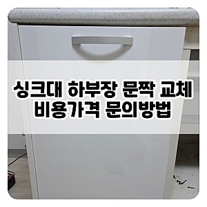 성남 싱크대 하부장 문짝 교체 | 비용가격 문의방법