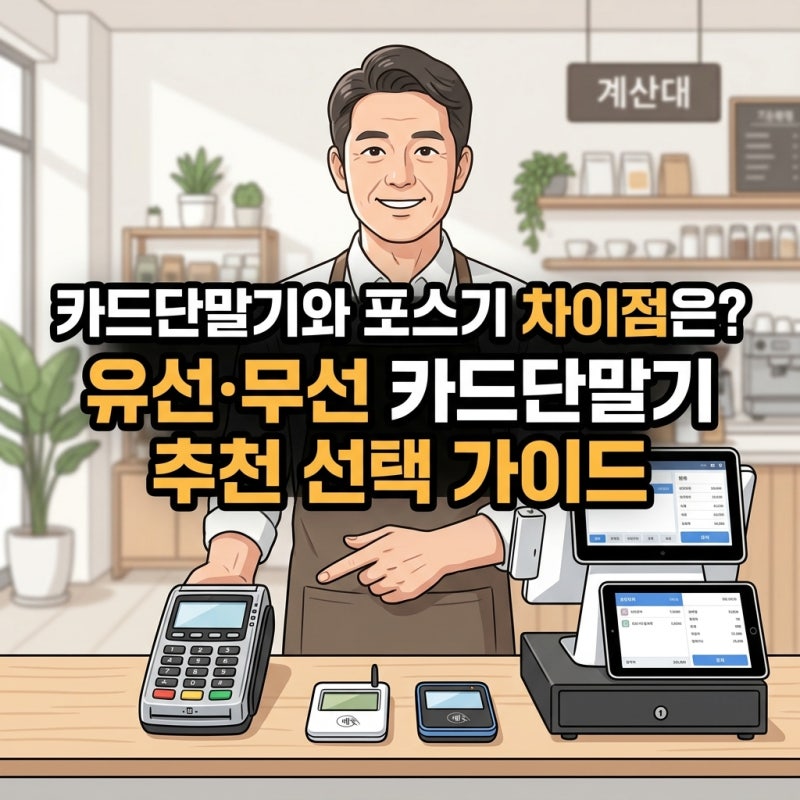 카드단말기와 포스기 차이점은? 유선·무선 카드단말기 추천 선택 가이드