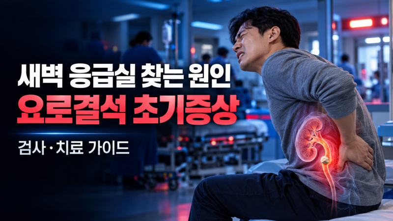 새벽에 응급실 찾는 원인 요로결석 초기증상 및 검사 치료 가이드