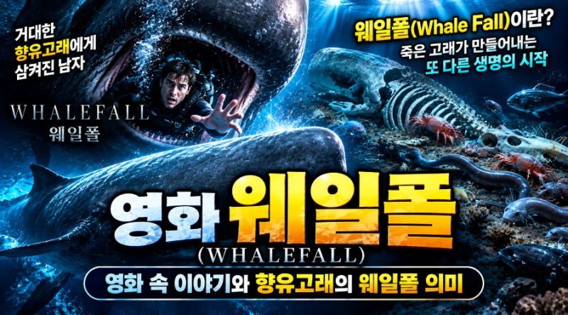 영화 《웨일폴》과 향유고래의 웨일폴(Whale Fall) 의미｜고래의 죽음이 새로운 생명을 만드는 ....