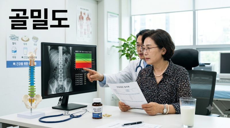 골밀도 T점수 정상수치, 골감소증 -1.0 골다공증 -2.5 기준