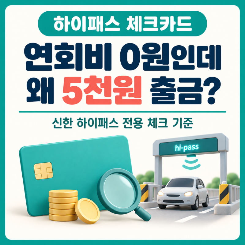 연회비 0원인데 5천원 출금? | 신한 하이패스 체크카드 확인할 3가지