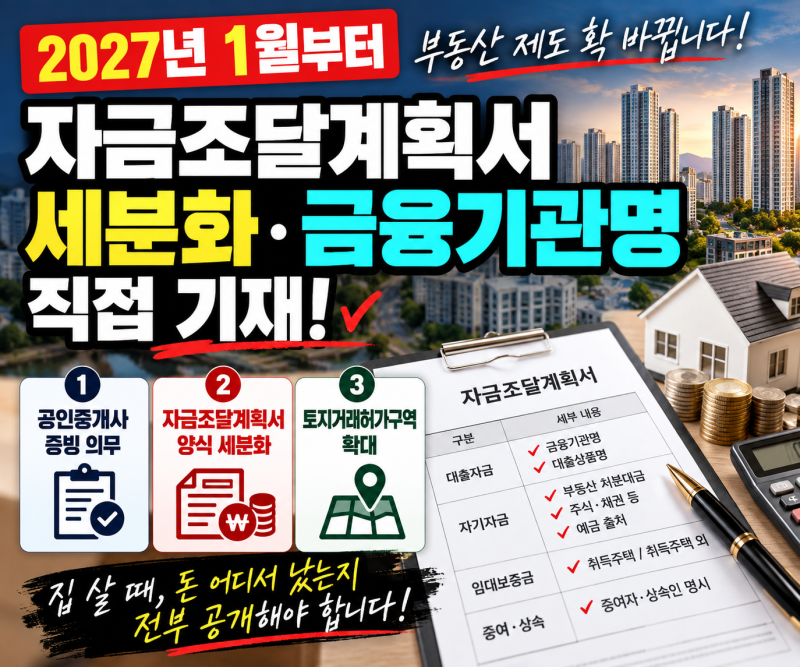 2027년 1월부터 부동산 거래가 달라진다?|“최근 강화되고 있는 부동산 거래관리 제도, 자금조....