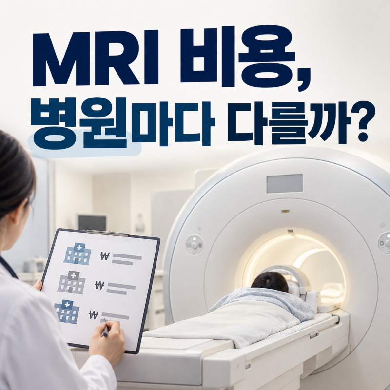 MRI 검사비용 병원별 비교, 왜 다를까? 2026 비급여 조회법