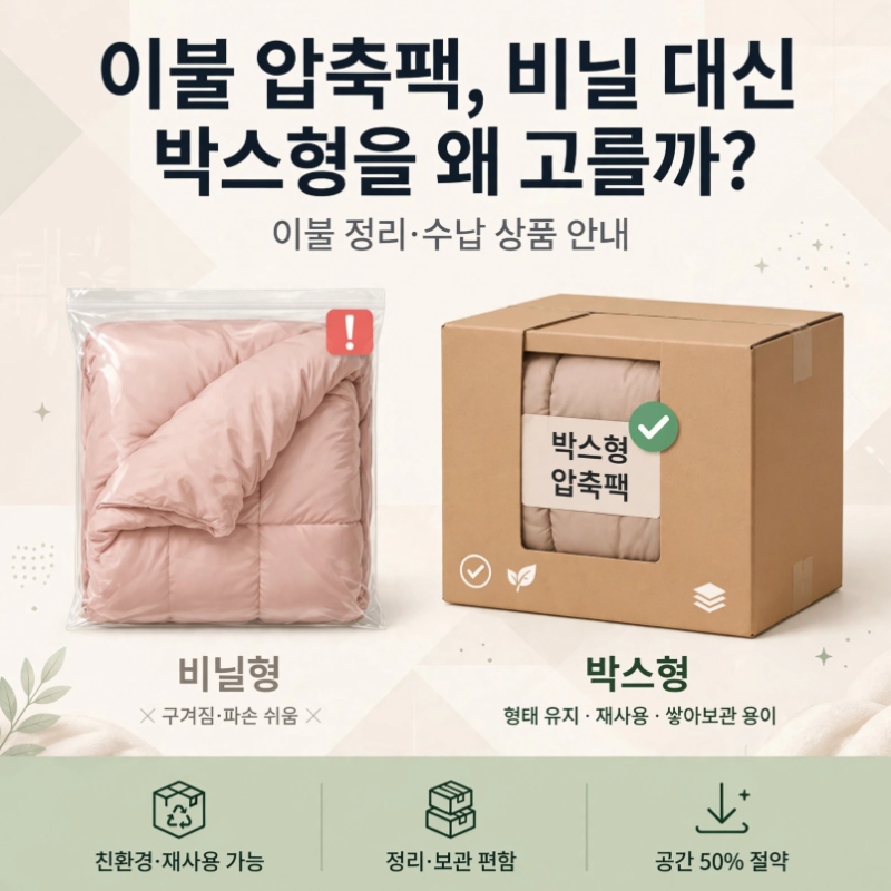 이불 압축팩, 비닐 대신 박스형을 고르는 이유는?