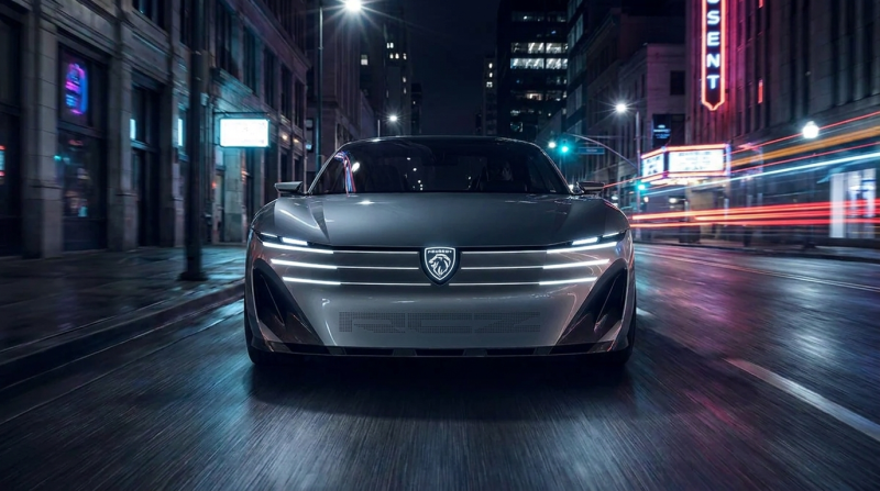 푸조 새로운 RCZ Vision 미래형 전기 스포츠카 콘셉트 공개 10분 충전의 충격
