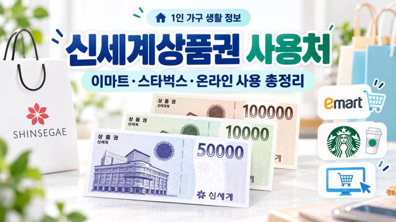 신세계상품권 사용처 총정리｜이마트·스타벅스·온라인 사용과 잔액 환불 방법