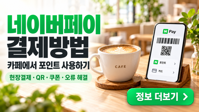 네이버페이 결제방법｜카페 현장결제·포인트 사용처·쿠폰·오류 해결