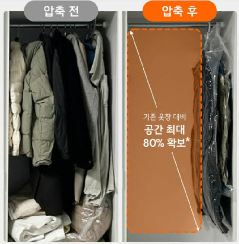 이불과 롱패딩 부피 줄이는 압축팩 추천 겨울옷 정리 필수템