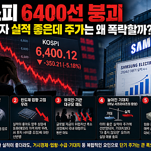 코스피 6400선 붕괴, 삼성전자 역대급 실적에도 주가 폭락한 이유