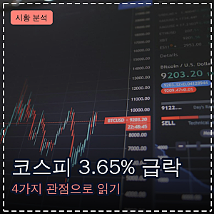 코스피 3.65% 급락(10/12), 기술·수급·기업·거시 4가지 관점으로 읽어 본 시황 노트
