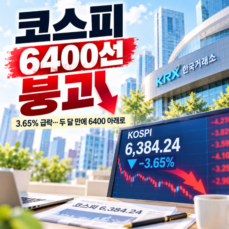 코스피 6400선 붕괴, 삼성전자 실적은 1등실적? 주가는 왜 4%나 떨어졌을까?