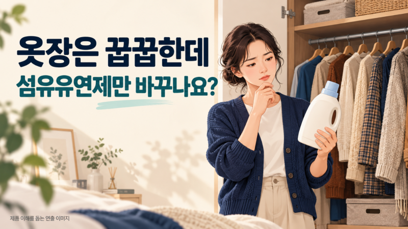 옷장 열 때마다 꿉꿉한데, 섬유유연제만 바꾸고 있나요?