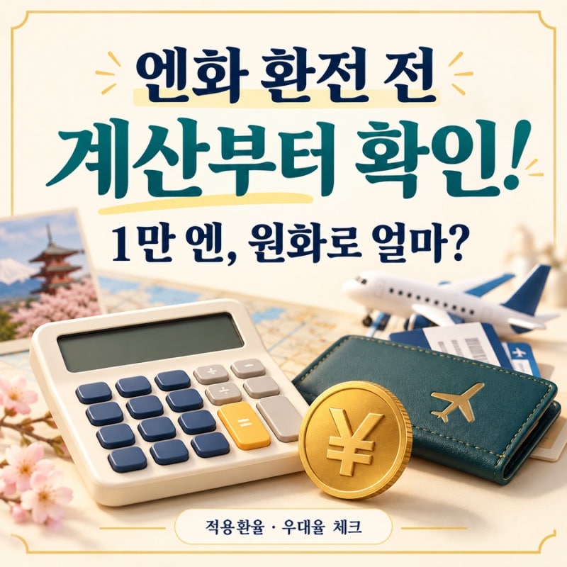 엔화 환율 840원대, 10만 엔 환전하면 얼마? 18년 만의 최저·환율우대 계산