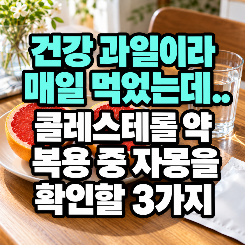 “건강 과일이라 매일 먹었는데..” 자몽과 콜레스테롤약 복용 주의점 3가지