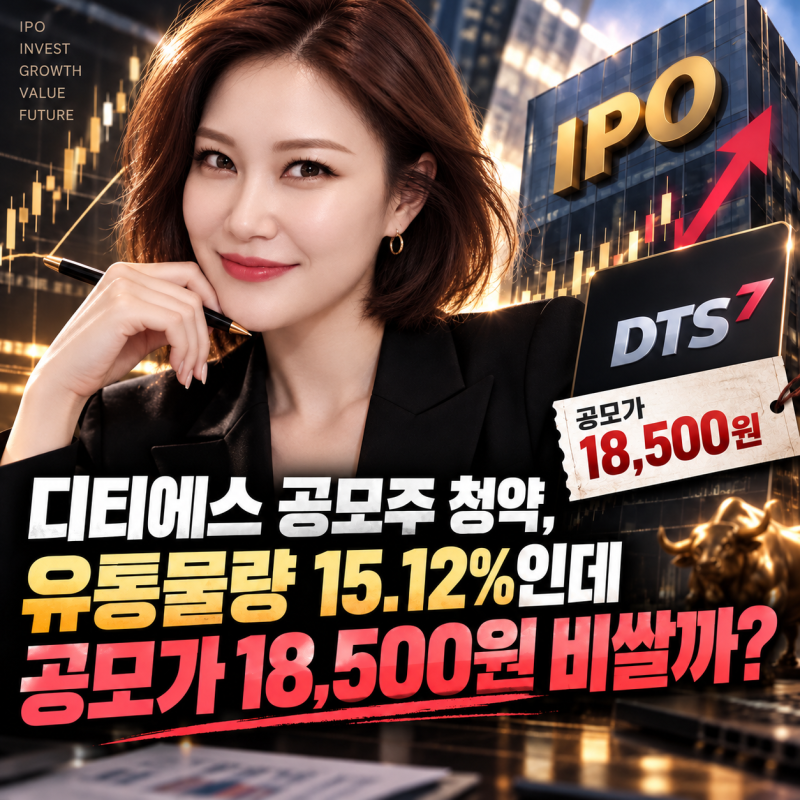 디티에스 공모주 청약, 유통물량 15.12%인데 공모가 18,500원 비쌀까?