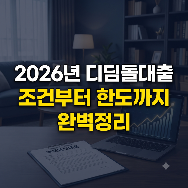 2026년 디딤돌대출 조건·한도·금리 총정리 (신혼부부·생애최초 자격, 신청 방법 및 필요 서....