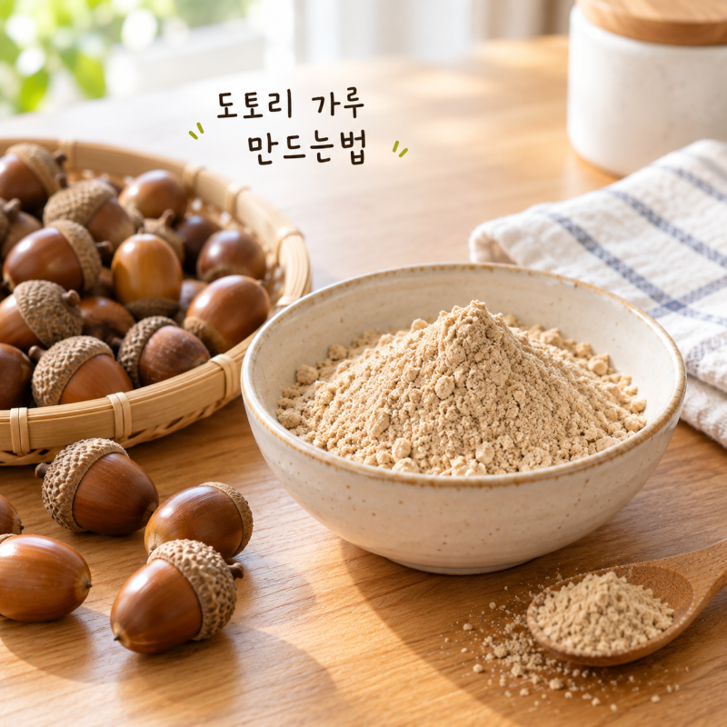 집에서 차근차근 따라 하는 도토리 가루 만드는법