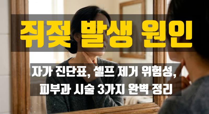 쥐젖 발생 원인,자가 진단표, 셀프 제거 위험성과 피부과 시술 3가지 완벽 정리