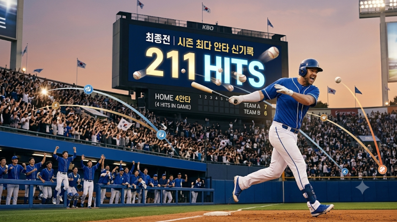롯데 레이예스 211안타 신기록! ⚾ KBO 단일 시즌 최다안타·3년 연속 안타왕까지
