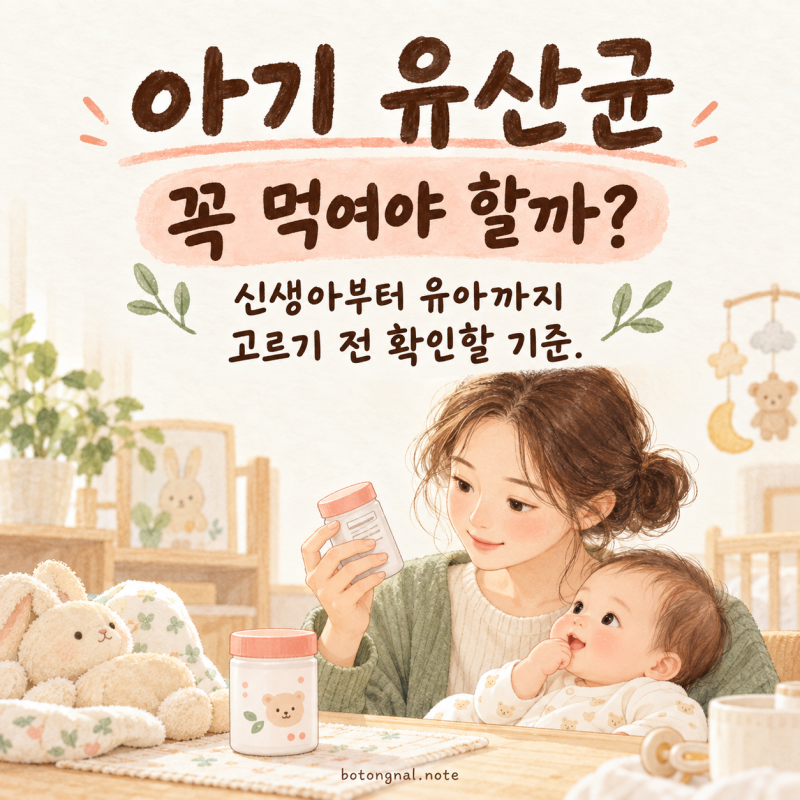 아기 유산균 꼭 먹여야 할까? 신생아·유아 선택 전 확인할 것