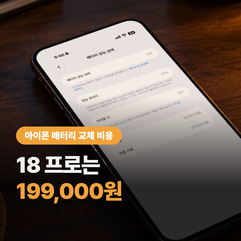 아이폰 배터리 교체 비용, 모델별로 이만큼 차이 난다고? 배터리 교체 비용 정리
